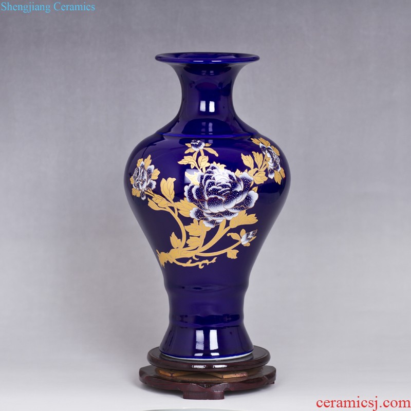 Jingdezhen ceramic modern new Chinese vase creative living room TV cabinet porch household adornment handicraft furnishing articles