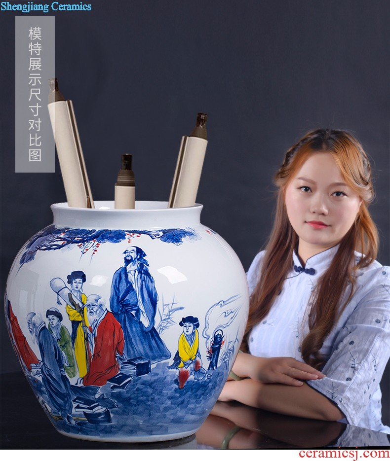 Jingdezhen ceramics decoration plate of Chinese style household act the role ofing is tasted the sitting room porch TV ark wine desktop furnishing articles