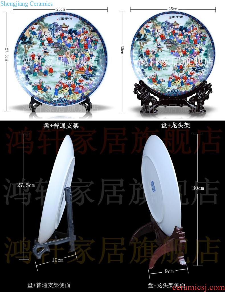 Jingdezhen ceramics furnishing articles sitting room flower vase hand-painted scenery new Chinese style household decoration large TV ark