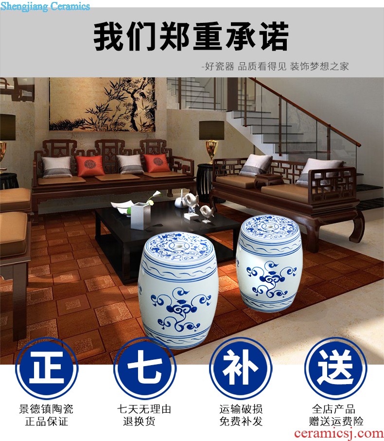 Jingdezhen ceramic masters hand draw much luck powder enamel vase Chinese classical home sitting room adornment is placed