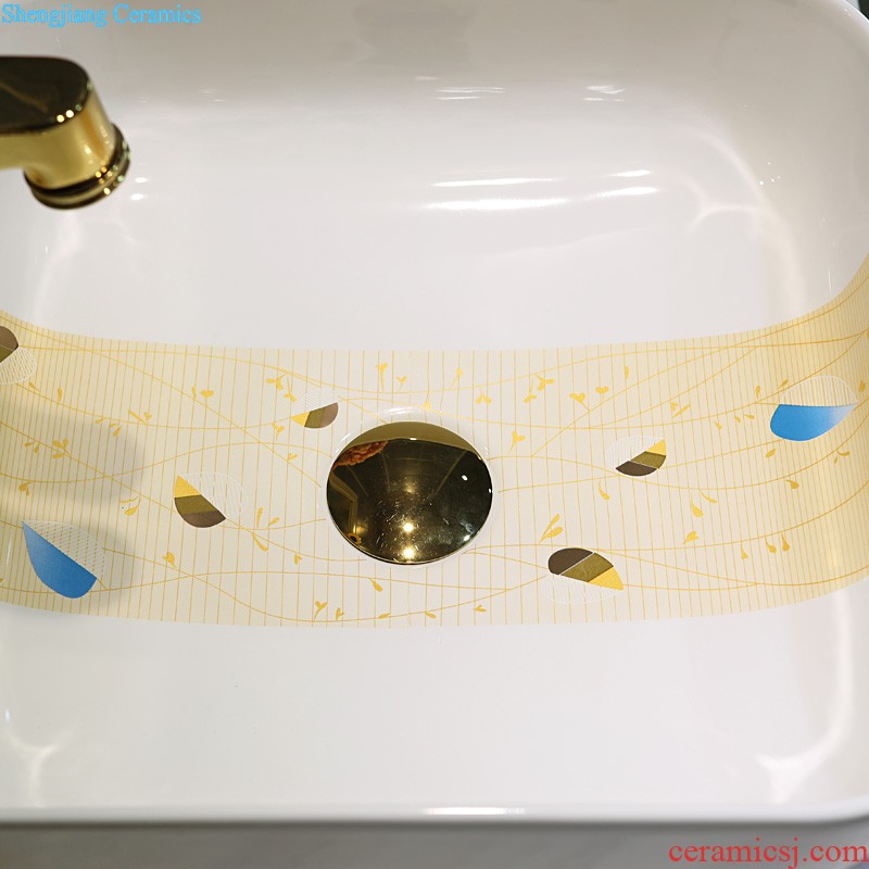 Gold cellnique contracted sink ceramic art on the stage basin black light lavatory toilet basin