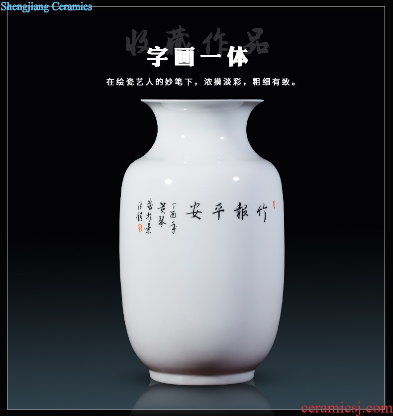 Imitation qing qianlong hand-painted blue and white porcelain of jingdezhen ceramics sweet ears archaize sitting room of large vase and furnishing articles