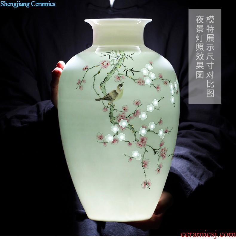 HC - 082 jingdezhen ceramics hand-painted peony of large vases, modern home sitting room decoration that occupy the home furnishing articles