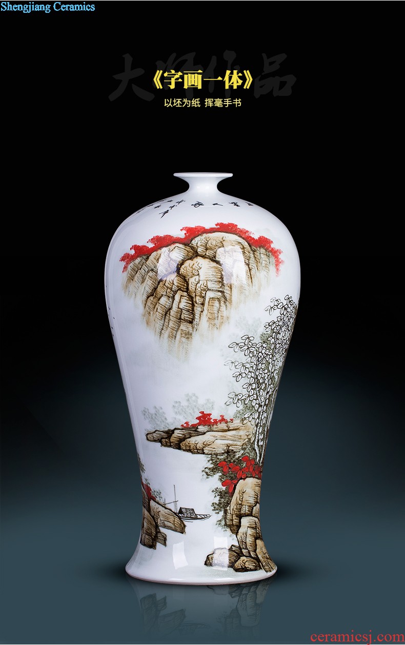 HP - 60 jingdezhen ceramics with a silver spoon in her mouth and household of large vases, flower arrangement sitting room porch decorate furnishing articles