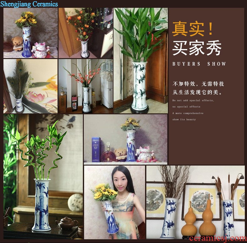 Jingdezhen ceramics vase general antique blue and white porcelain jar storage tank craft supplies modern household furnishing articles