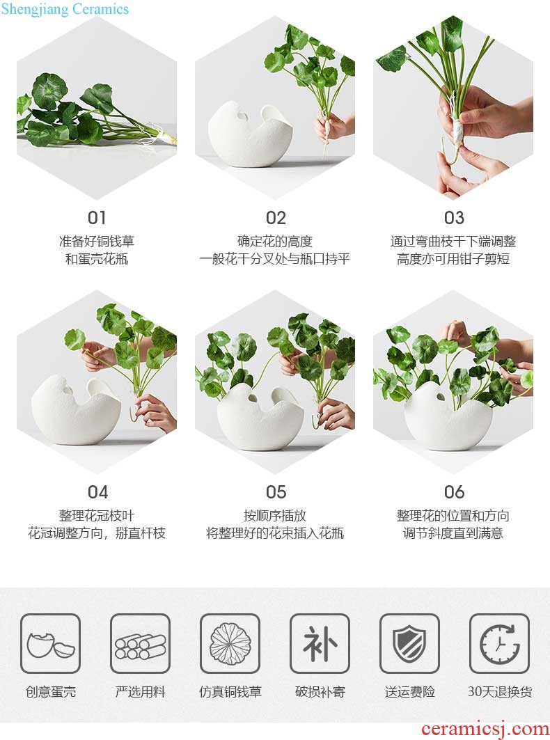 Nordic ins ceramic vases, creative home sitting room is contracted wind art flower arranging dried flowers decorate floret bottle furnishing articles