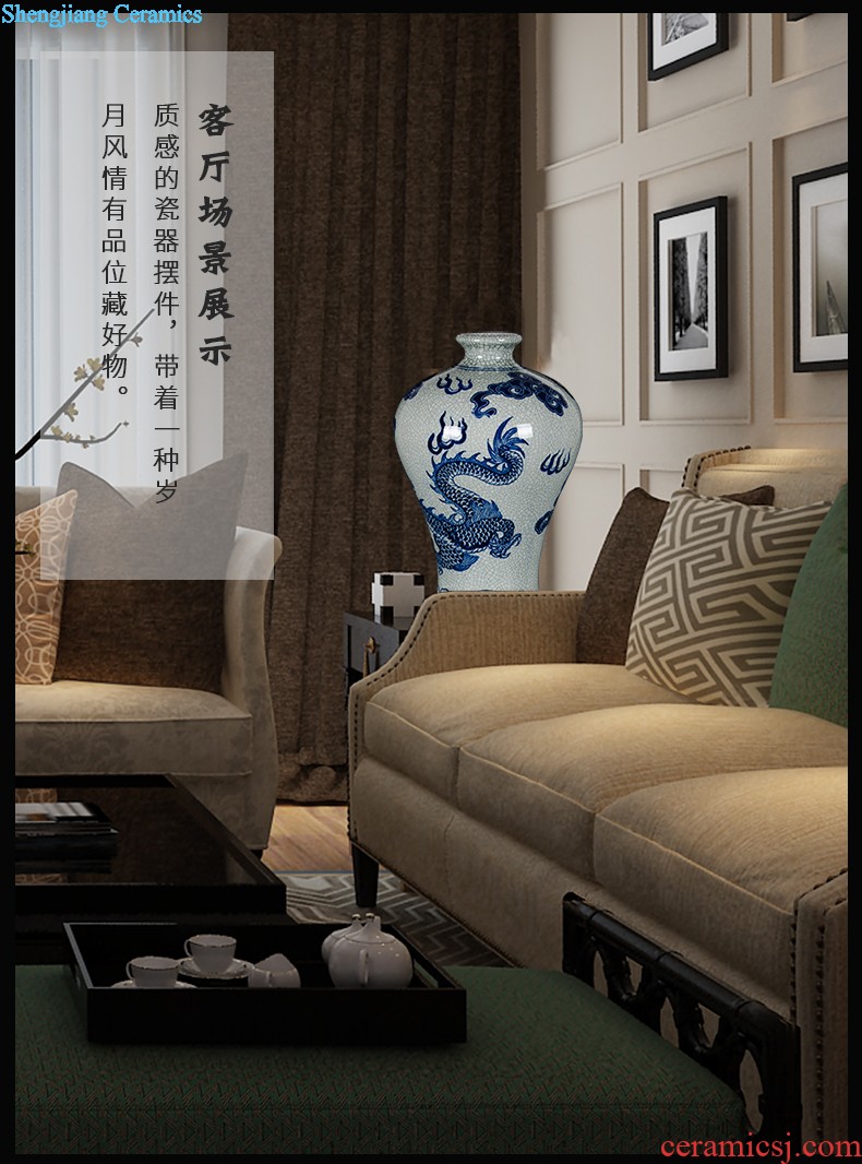 Jingdezhen ceramics POTS red apple storage tank is a thriving business place large sitting room adornment marriage