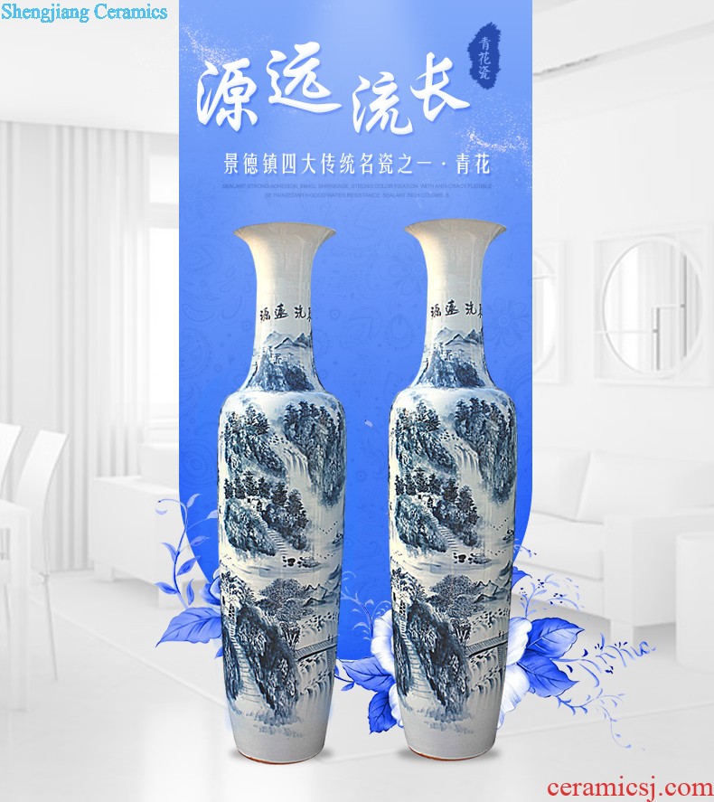 Sz - 005 jingdezhen ceramics of large vases, hand-painted peony flowers very beautiful sitting room adornment is placed