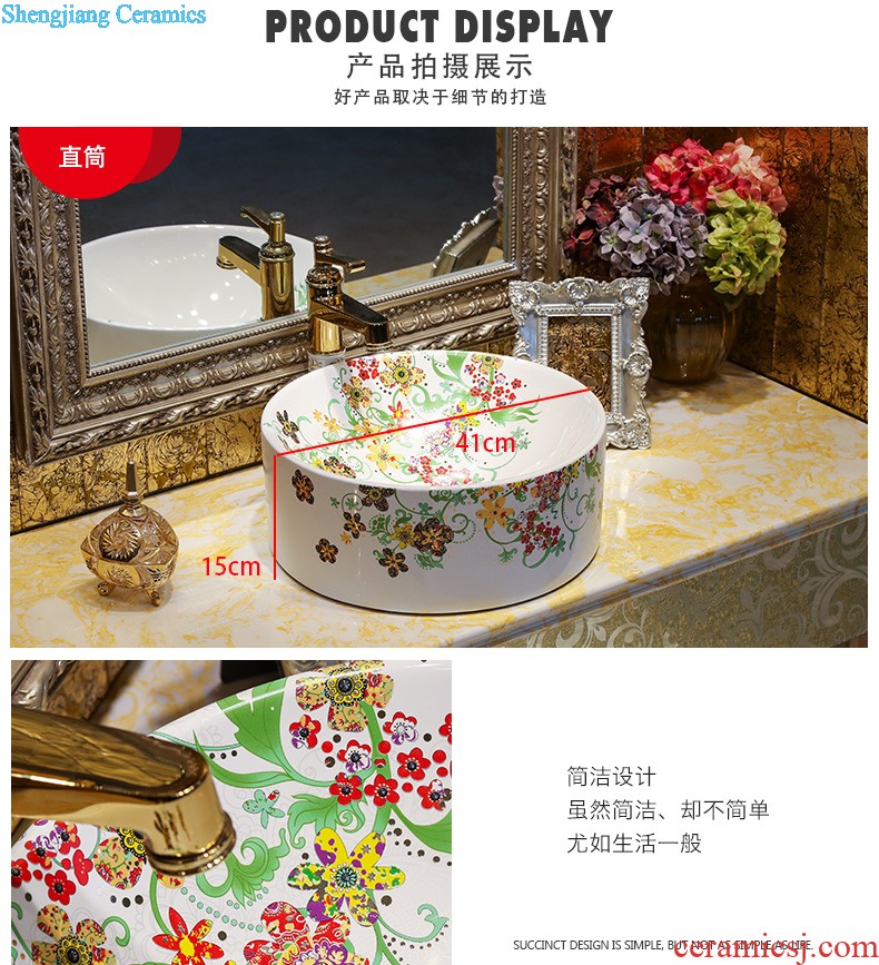 The package mail on bonsai, ceramic lavabo that defend bath lavatory basin art basin season blue gold rattan feather