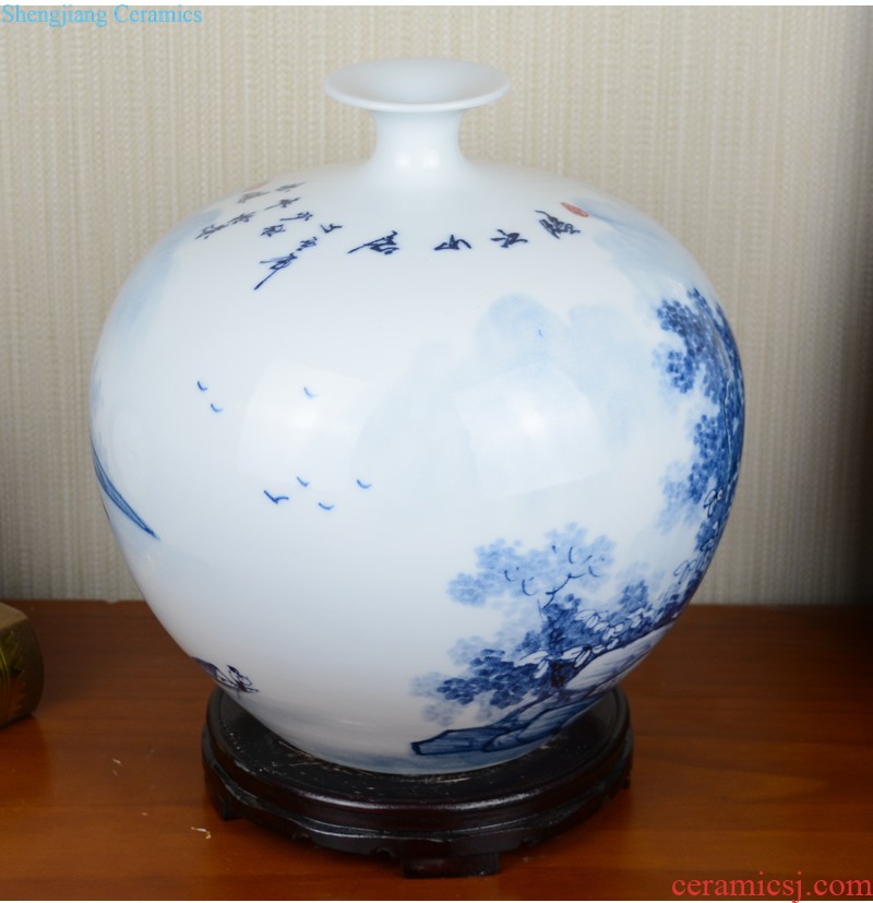 Jingdezhen ceramic vase furnishing articles sitting room european-style contracted Nordic style dry flower arranging flowers household soft adornment