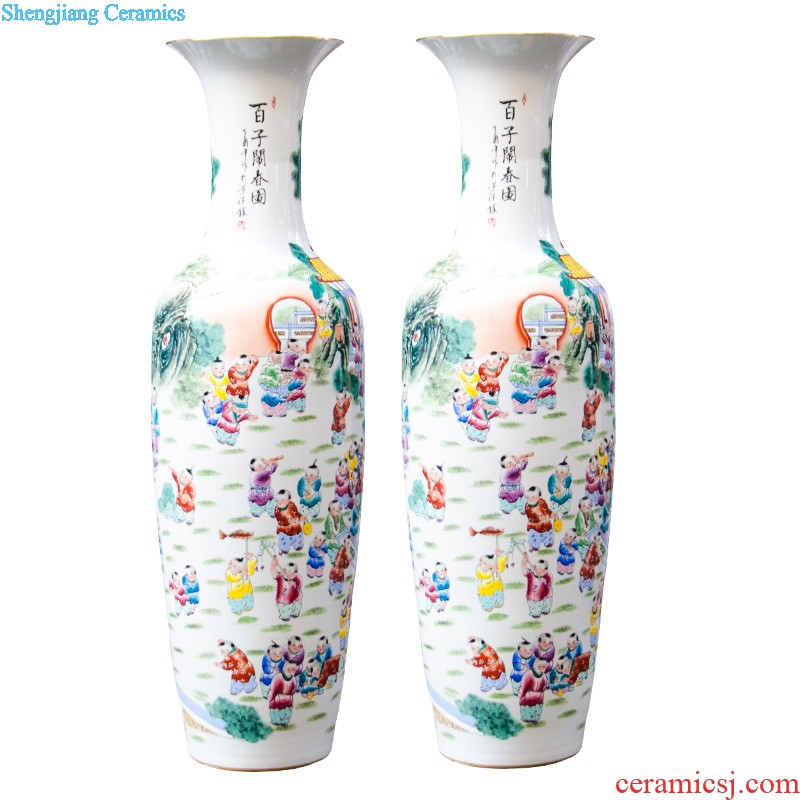 Jingdezhen ceramics hand-painted scenery of blue and white porcelain vase archaize sitting room ark adornment of Chinese style household furnishing articles