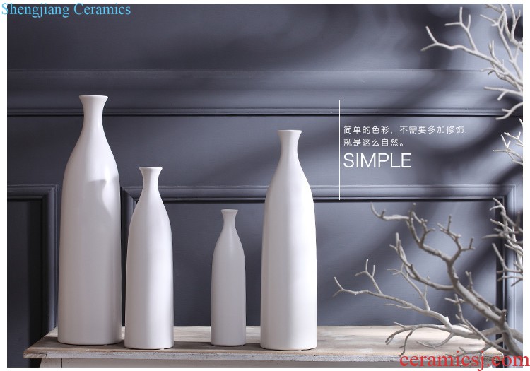 Jingdezhen ceramic vase hand-painted creative home furnishing articles small pure and fresh and dried flowers flower arrangement table soft adornment ornament