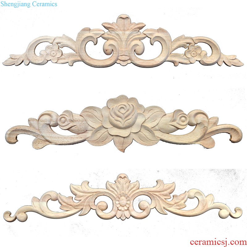 European-style wooden small Angle flowers piece of furniture of carve patterns or designs on woodwork Chest decoration wood flower decals dongyang woodcarving Angle