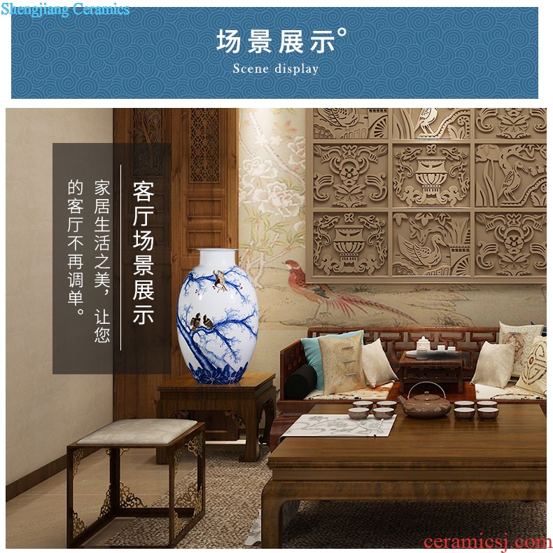 Archaize of jingdezhen ceramics powder enamel vase imitation qianlong year Chinese style classical Angle of the sitting room a few adornment furnishing articles