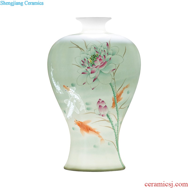 Jingdezhen ceramics hand-painted large blue and white porcelain vase furnishing articles decorated hotel opening gifts gb2 sitting room