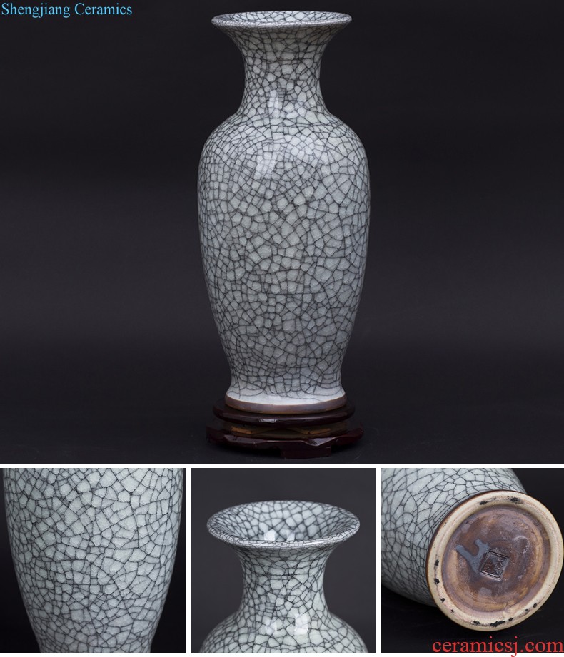 Simple black white vase furnishing articles sitting room TV ark flower arranging, jingdezhen ceramics european-style soft adornment