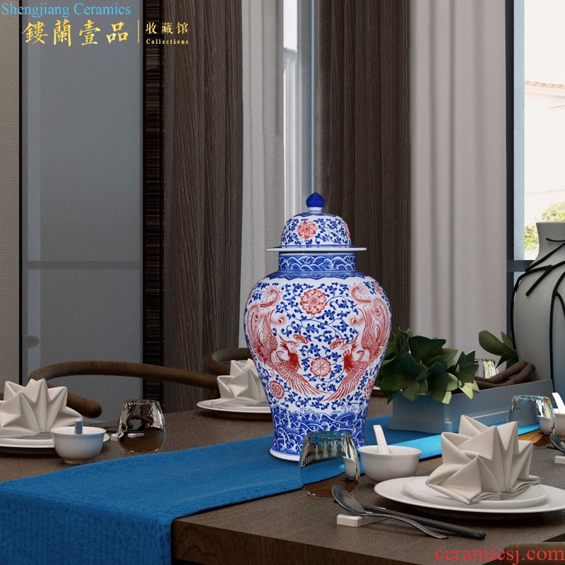 Jingdezhen ceramics imitation qing qianlong youligong sweet vase on the living room and home decoration collection furnishing articles