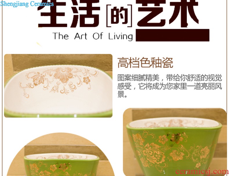 Koh larn, qi stage basin of the basin that wash a face the sink basin sinks special-shaped ceramic sanitary ware art fashion living flower