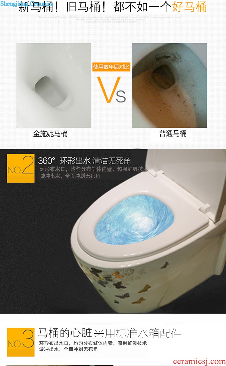 Gold cellnique double drive mop pool ceramic household balcony toilet wash basin floor type large mop pool