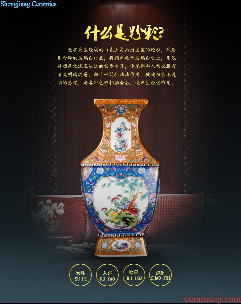 Blue and white porcelain of jingdezhen ceramics famous hand-painted vases, vibrant home sitting room adornment is placed gifts