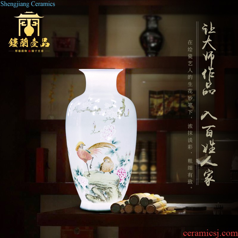 Jingdezhen ceramics under the imitation of yuan blue and white Xiao Heyue after han xin home decor collection of large vase furnishing articles