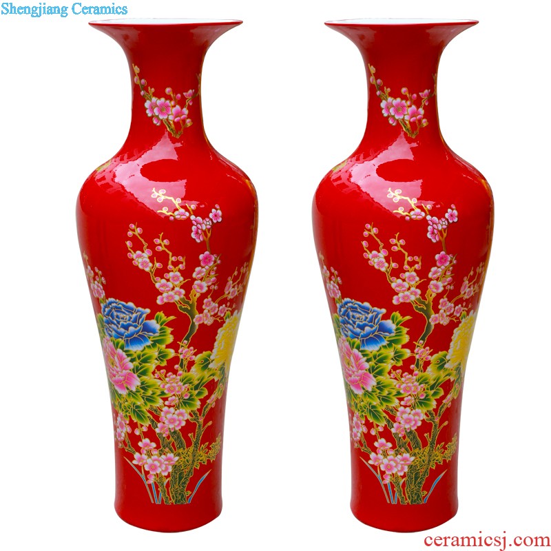 Sf53 jingdezhen ceramics Guest-greeting pine high landing craft vase wax gourd bottle sitting room dining-room ornaments