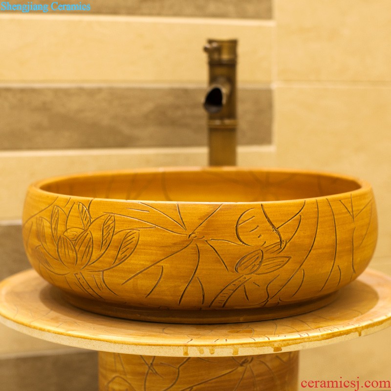 Koh larn, qi stage basin ceramic lavabo European marble bathroom art basin oval lavatory basin