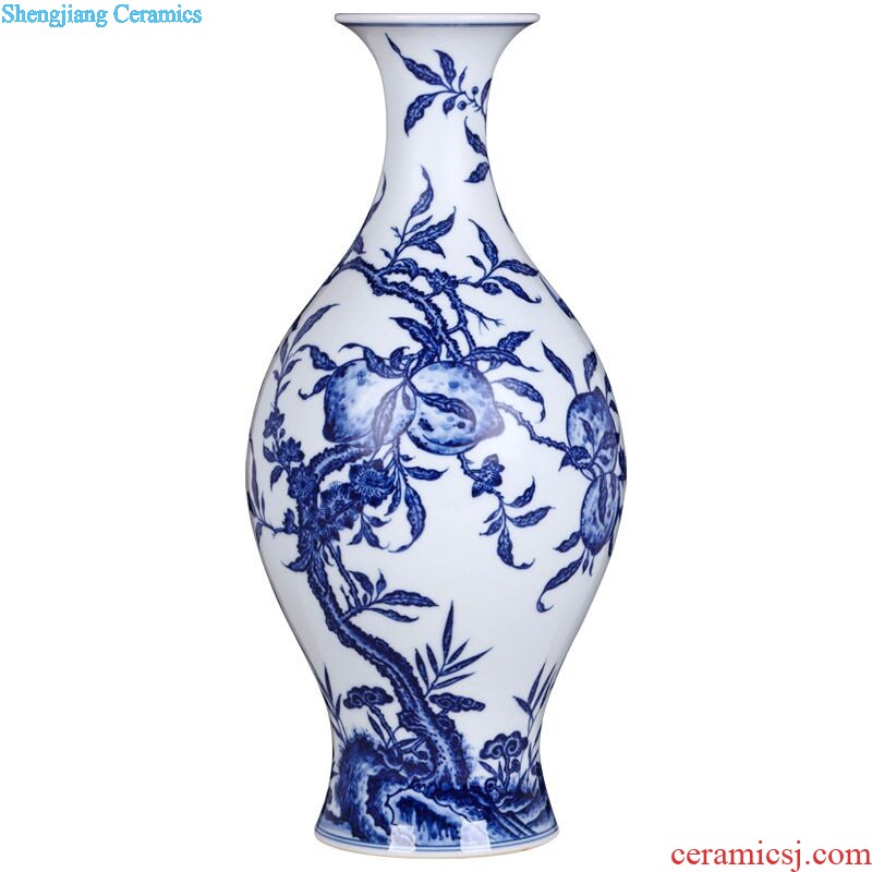 Jingdezhen ceramic vases, flower color glaze pink vase furnishing articles contracted and contemporary fashion family sitting room adornment