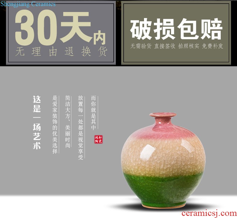 Jingdezhen ceramics and exquisite knife clay in successive years than hand-painted enamel vase furnishing articles of modern home decoration