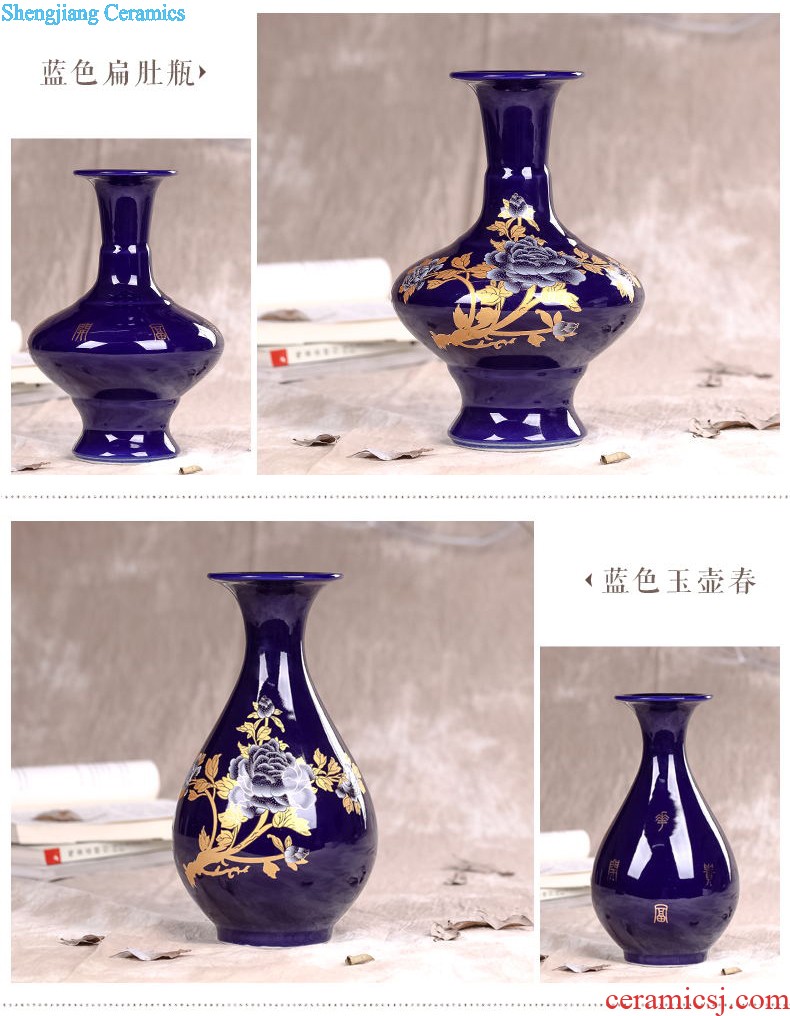 Jingdezhen ceramics designer galloping brush pot furnishing articles retro creative home sitting room adornment desktop decoration