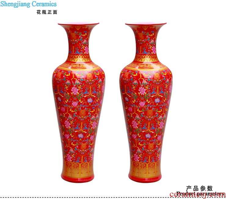 Master of jingdezhen ceramics vase furnishing articles hand-painted pastel Chinese rich ancient frame sitting room adornment ornament gift giving