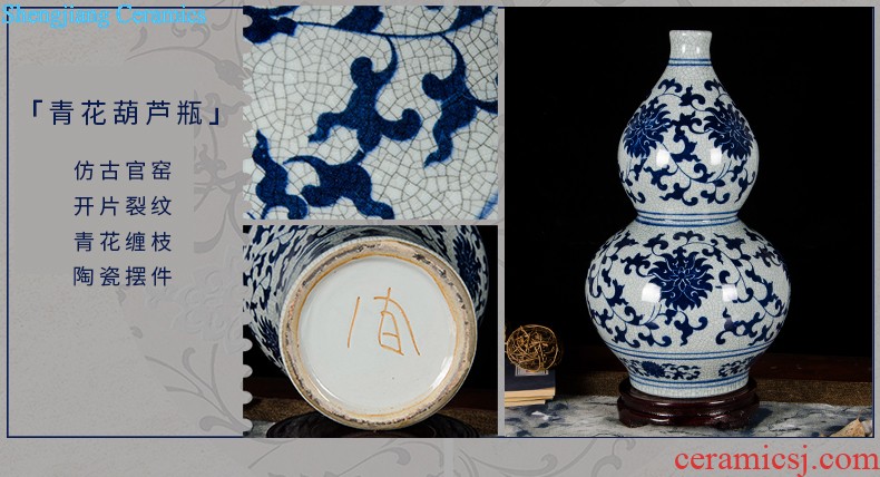 Aj207 jingdezhen ceramics European large vases, flower arranging TV ark adornment is placed large living room