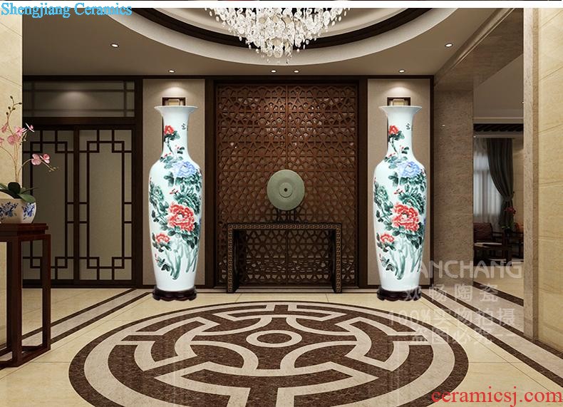 Hc - 081 jingdezhen ceramics European yellow glaze colorful branches of large vases, modern home furnishing articles sitting room