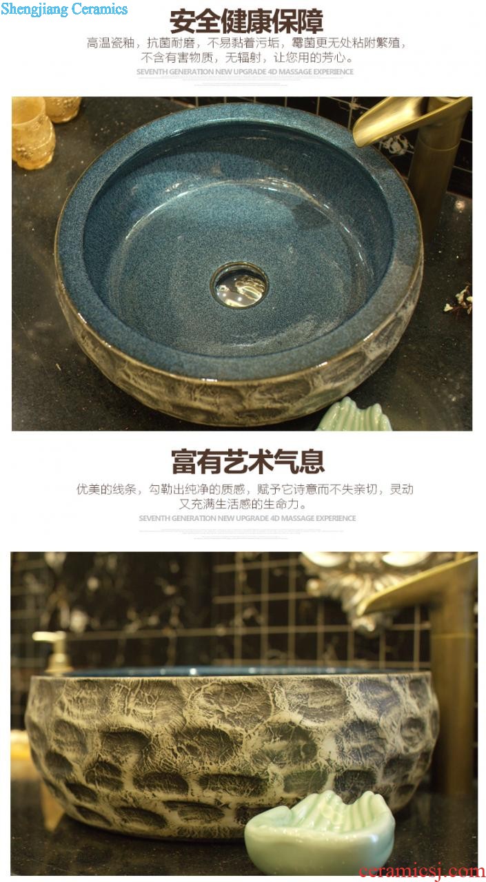 Post, neat package mail stage basin sink ceramic sanitary ware art of the basin that wash a face wash my face Straight barrel of gold flower