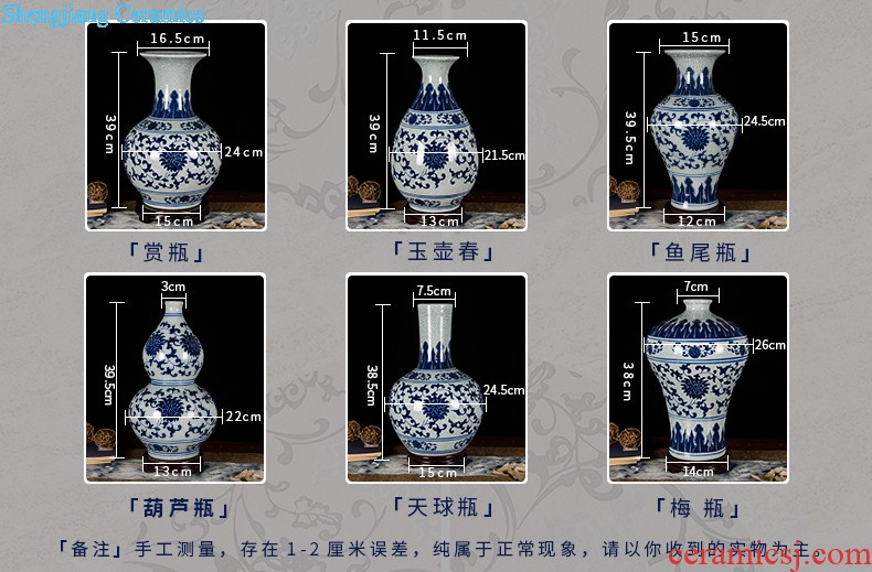 Aj207 jingdezhen ceramics European large vases, flower arranging TV ark adornment is placed large living room