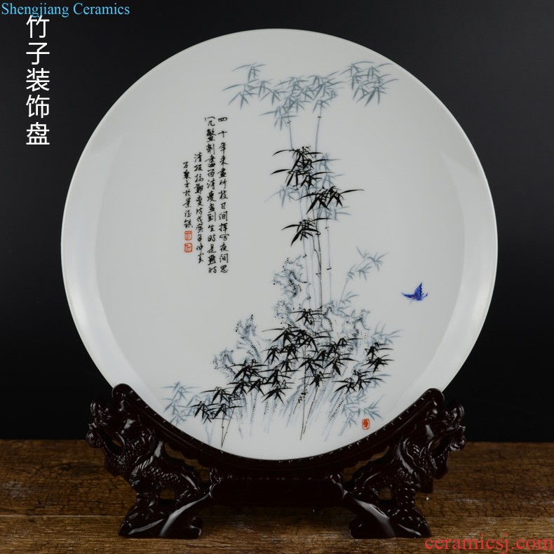 Jingdezhen ceramic decoration plate sitting room porch porcelain furnishing articles reunion graduation souvenir gifts custom