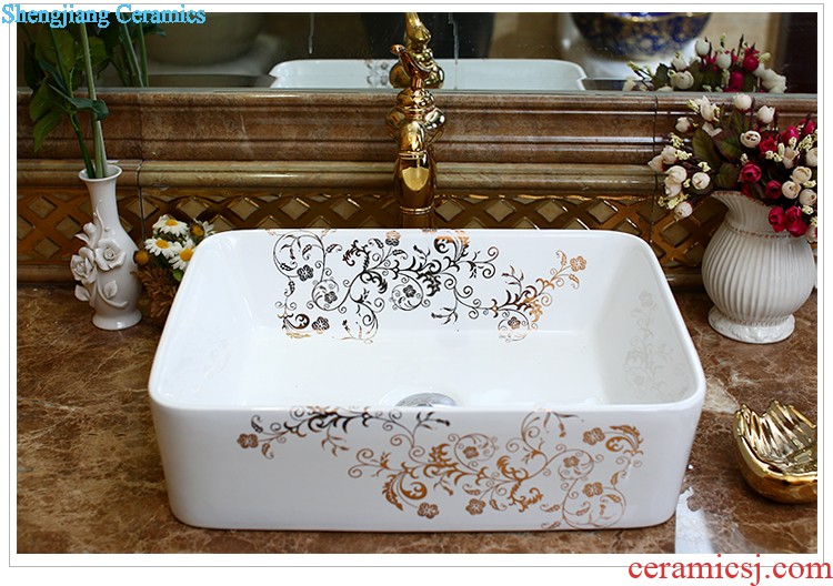 The package mail on bonsai, ceramic lavabo that defend bath lavatory basin art basin waist drum gardenia bloom