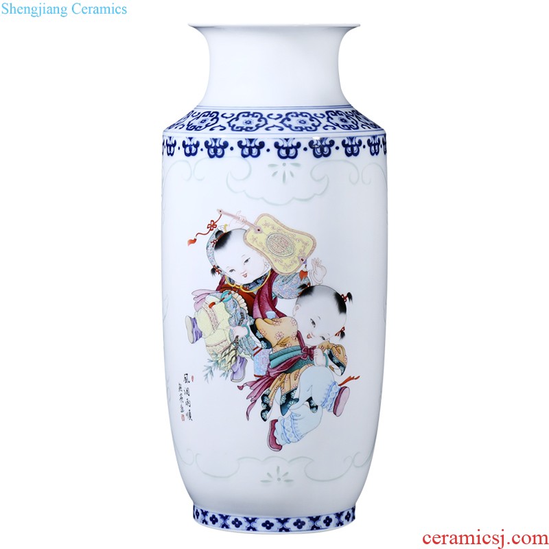 Jingdezhen ceramics new Chinese style flower vase contemporary and contracted sitting room porch TV ark decoration decoration