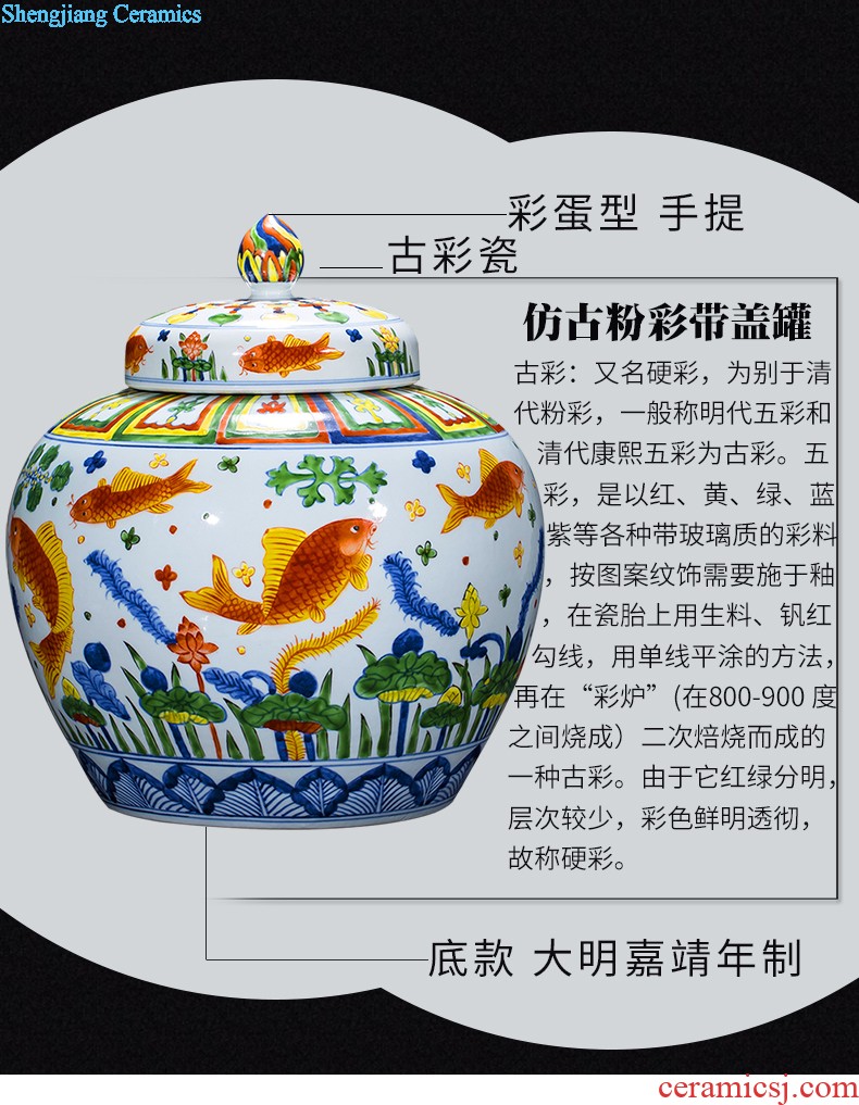 Jingdezhen ceramics vase Chinese famous flower arranging master hand draw powder enamel household the sitting room porch place