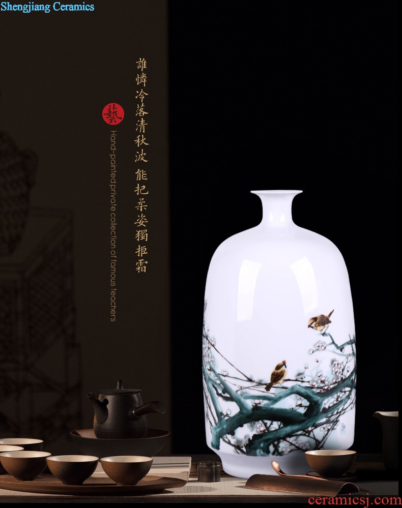 Spring of jingdezhen ceramics vase hand-painted high-ranked imperial concubine drunk Chinese style household adornment the sitting room TV ark furnishing articles