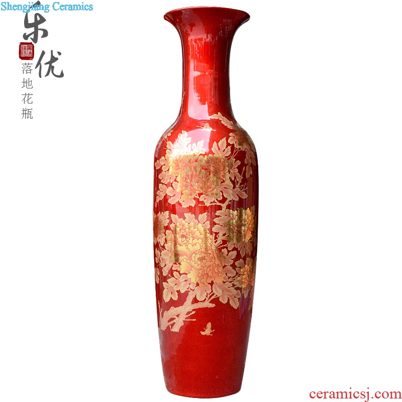 Jingdezhen ceramics hand-painted mountain peak vase furnishing articles flower arranging new Chinese style home sitting room adornment ornament