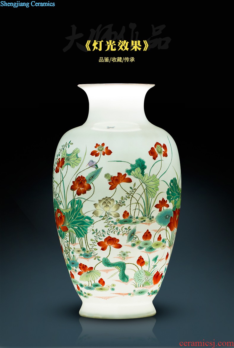 Jingdezhen ceramics vase landscape painting of flowers and flower arrangement sitting room place mesa home TV ark adornment ornament