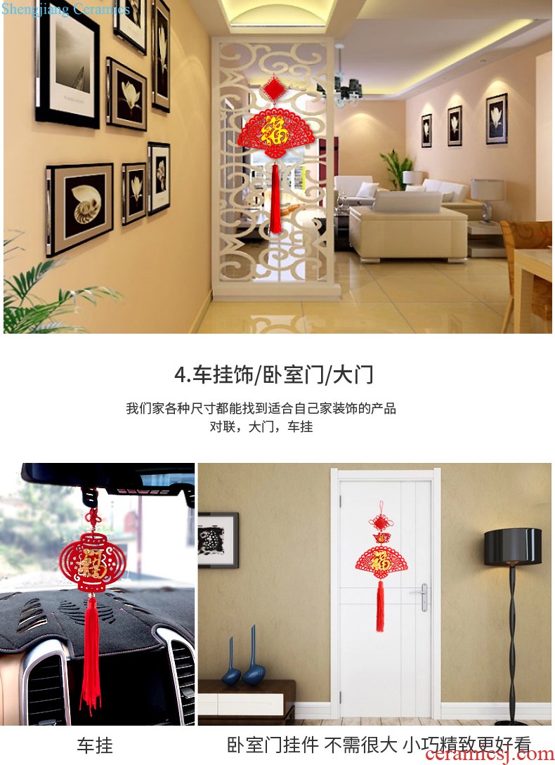 Chinese knot pendant large festival happy character everyone the sitting room porch decorate bridal chamber housewarming peace "small tassel