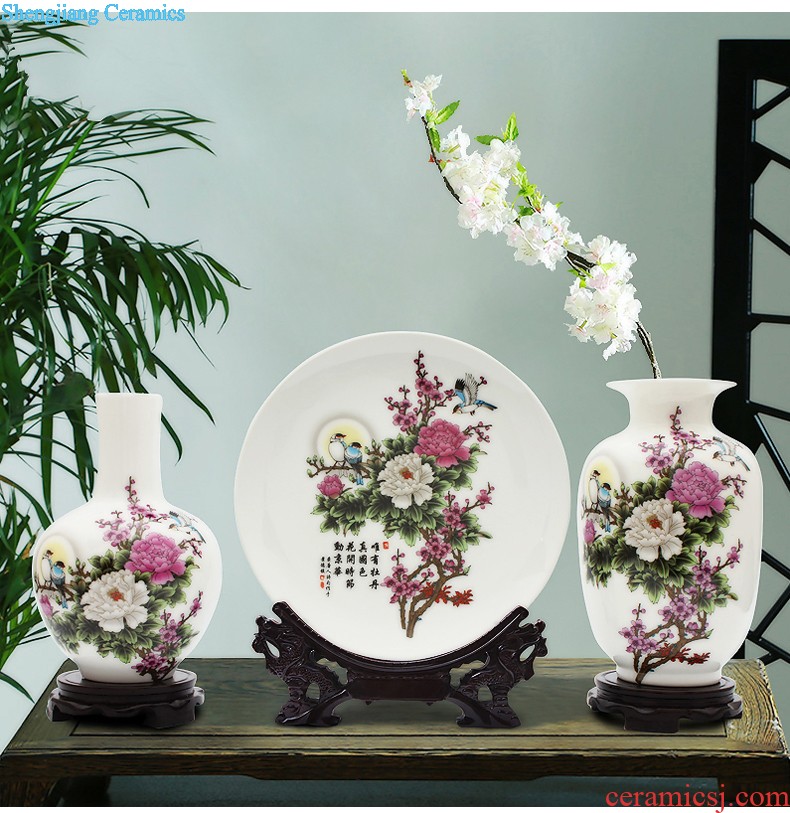 Jingdezhen ceramic vase furnishing articles sitting room flower arranging antique porcelain kiln little Chinese style household decorations arts and crafts