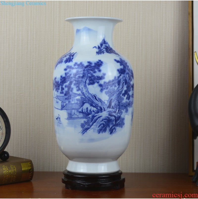 Jingdezhen ceramics vases, contemporary and contracted white paper down the small pure and fresh and small living room table furnishing articles ornaments