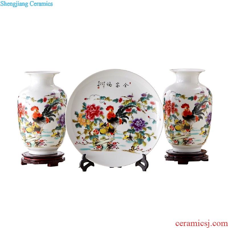 Jingdezhen ceramics famous hand-painted design hotel TV sitting room ark of large vases, furnishing articles large red