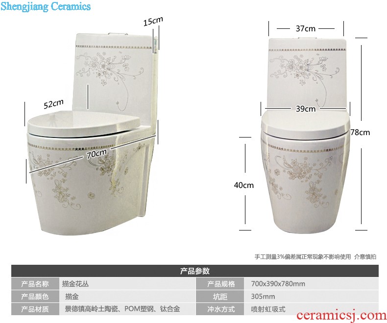 Post, qi stage basin ceramic lavabo archaize washbasin drum-shaped basin of Chinese style bathroom art antique reeds