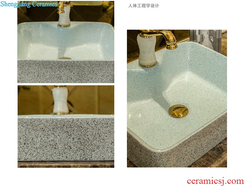 Koh larn neat square stage basin sink ceramic lavatory art to toilet stage basin of the basin that wash a face carved lobule