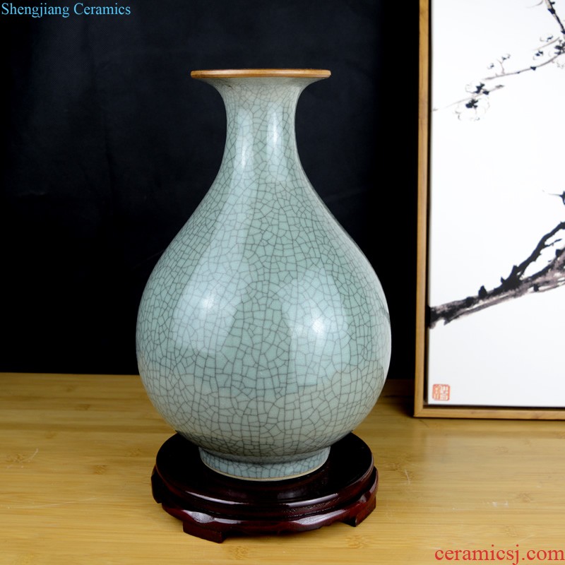 Jingdezhen ceramic vase creative television wine sitting room porch new Chinese style household soft adornment flower arranging furnishing articles