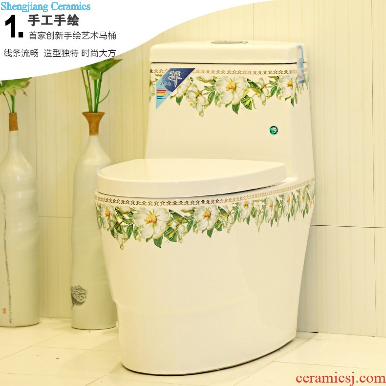 Post, qi stage basin ceramic lavabo archaize washbasin drum-shaped basin of Chinese style bathroom art antique reeds